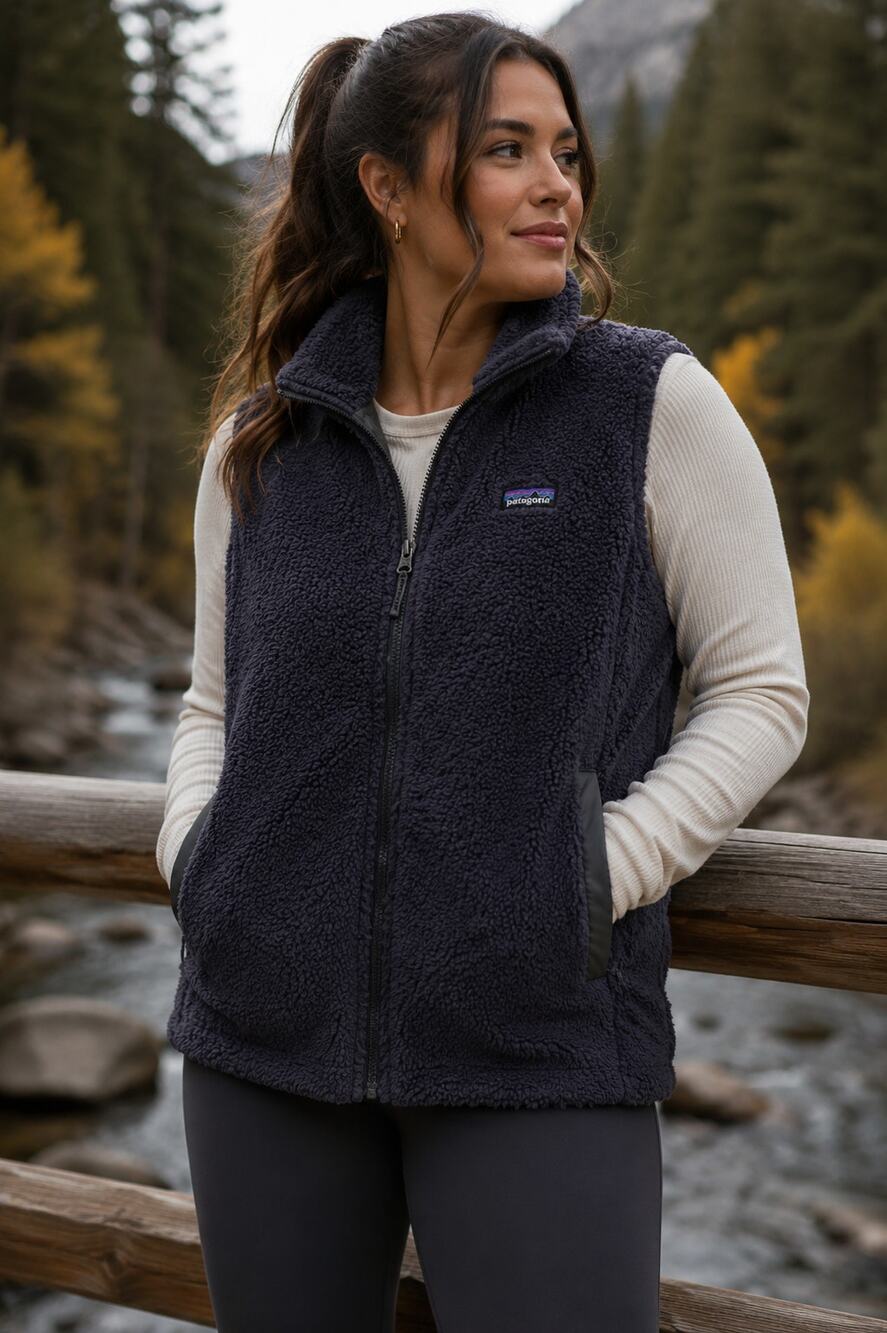Patagonia Purple Fleece Full Zip Vest Womens XS Los Gatos Athletic Jacket Warm